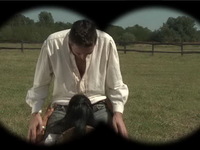 Naughty Neighbor Spying On Binoculars Rancher And His Peasant Wife Fucking On The Field