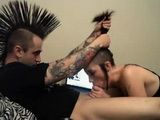 Punk Couple Homemade Hardcore Sucking