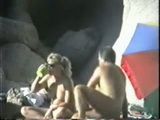 Mature Couple Having Sexy Fun on Beach