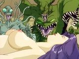 Busty hentai monsters fucking